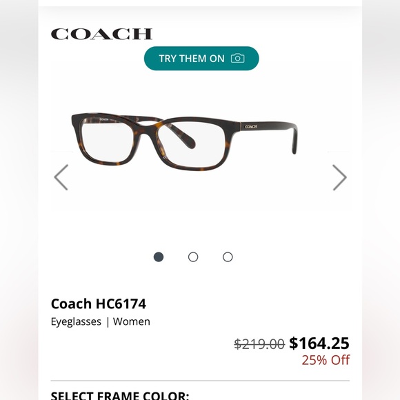 Coach womens Tortoise Eyeglasses - Picture 1 of 7
